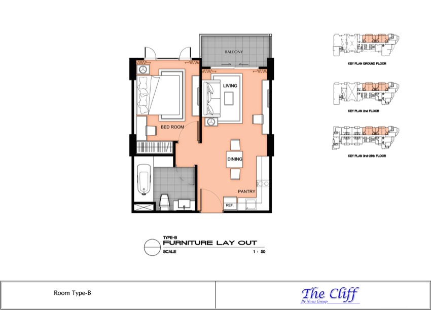 Квартира _1 спальня_47м2_The Cliff Residence Condo_10