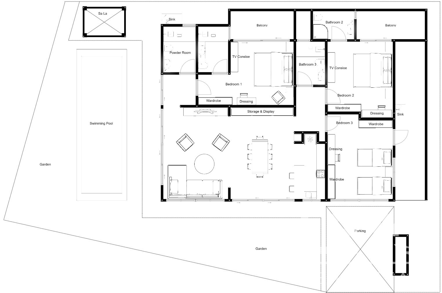 Вилла _3 спальни_140м2_Garden Villa 3_12