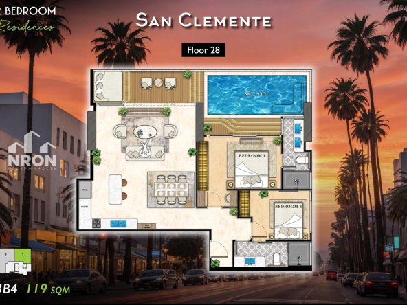 Квартира _2 спальни_119м2_Riviera California