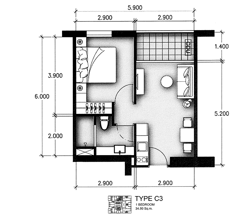 Квартира_Amari Residences Pattaya_10