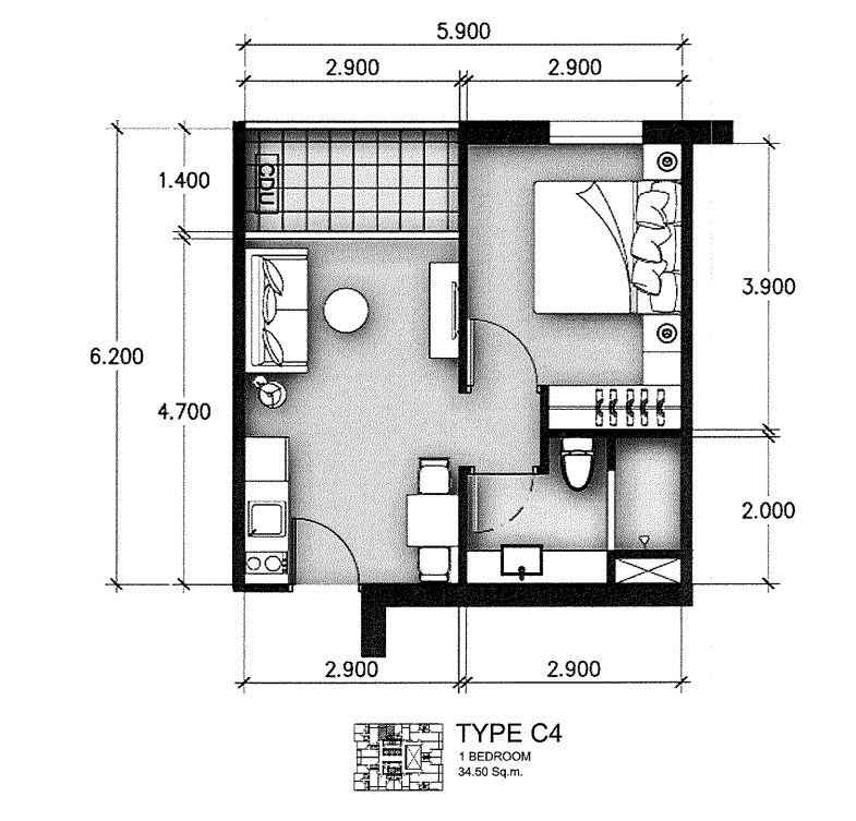 Квартира_Amari Residences Pattaya_11